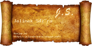 Jelinek Sára névjegykártya