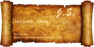 Jelinek Sára névjegykártya